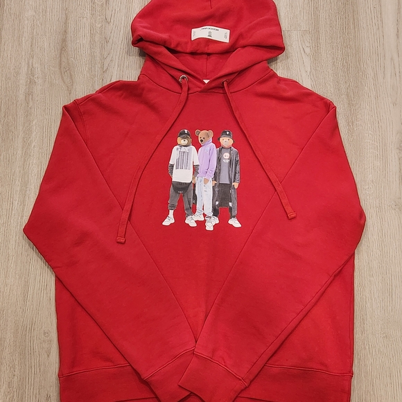 Politix Other - Diegoventurino Red Hoodie with Graphic Design